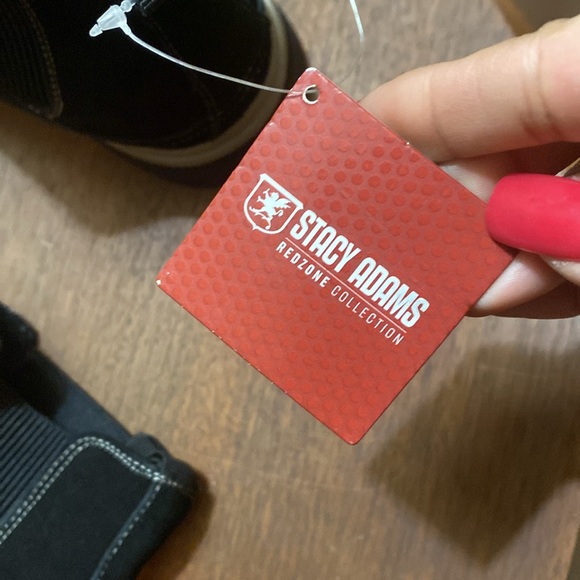 Nwt Stacey Adam’s  micro suede black men’s shoe - Picture 2 of 5